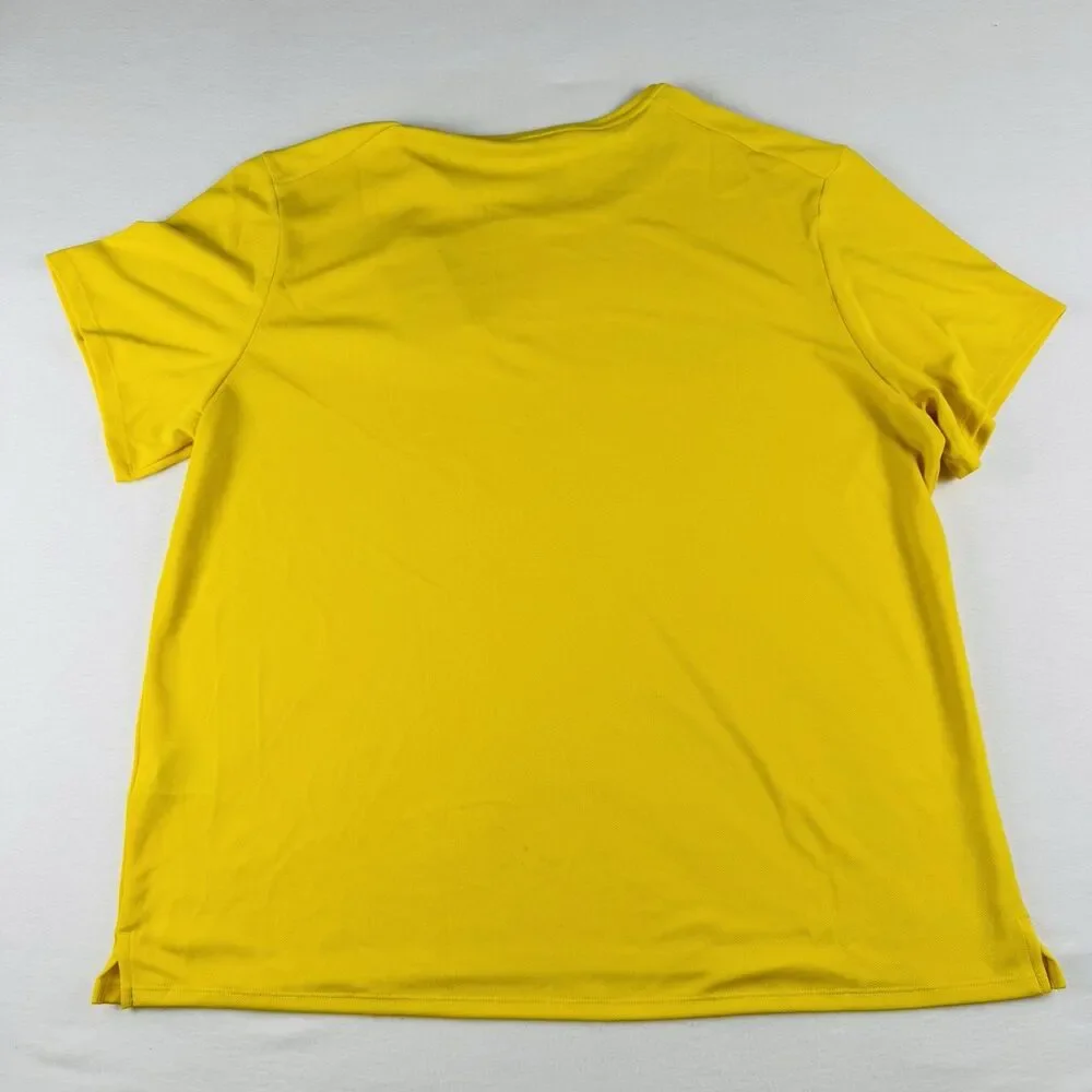 Nike Men's Dri-FIT UV Miler Short Sleeve Running Activewear Shirt Yellow XXLarge
